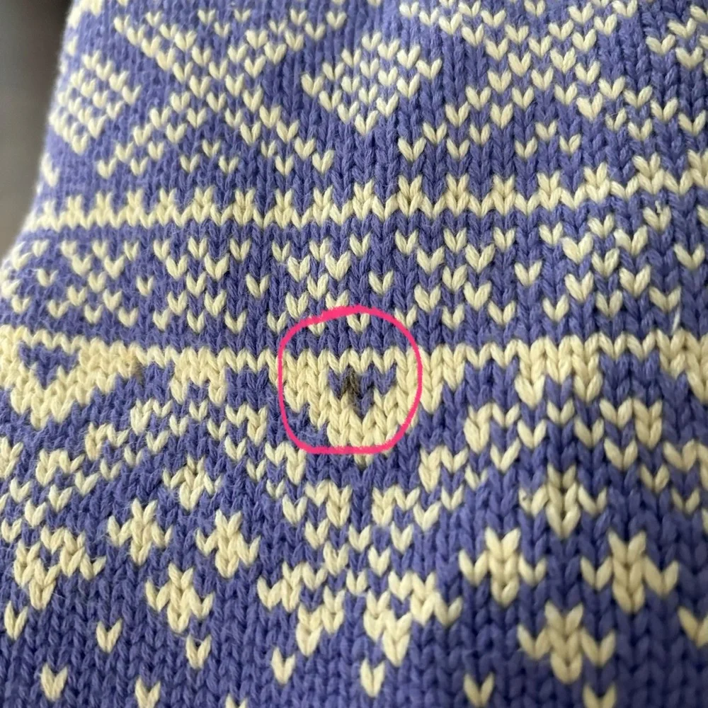 LL Bean Vintage Cotton Nordic Sweater - Picture 7 of 8